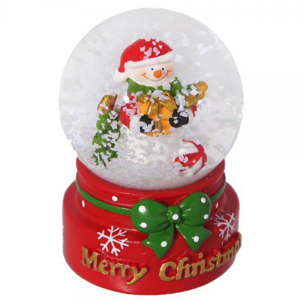 Mini Snglob med Julfigur Merry Christmas