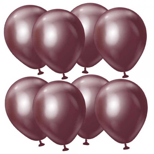 Premium Sm Latexballonger Chrome Burgundy