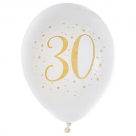 30 Års Ballonger Stjärnor
