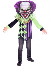 Clowndräkt med Stor Mask Barn 10-12 år