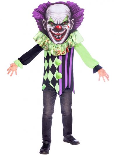 Clowndrkt med Stor Mask Barn