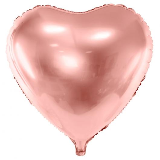 Hjärtballong Roséguld Folie