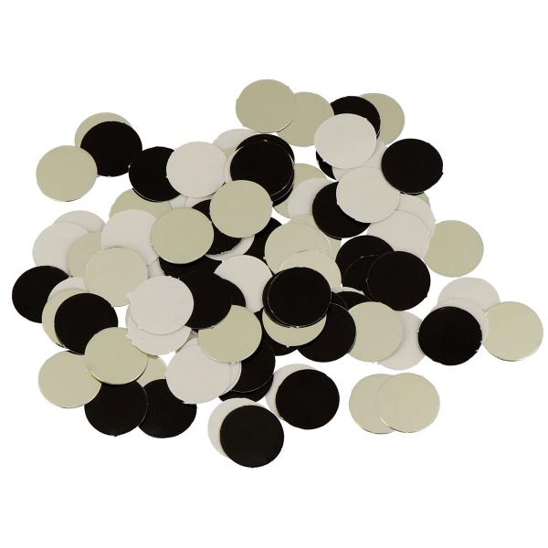 Rund Konfetti Svart/Krmvit/Krmgul 100-pack