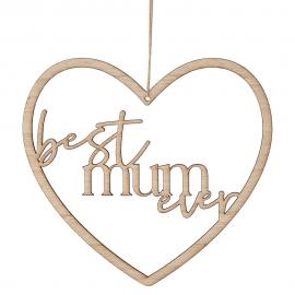 Hängande Hjärta Best Mum Ever