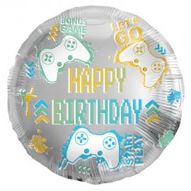 Folieballong Happy Birthday Gaming