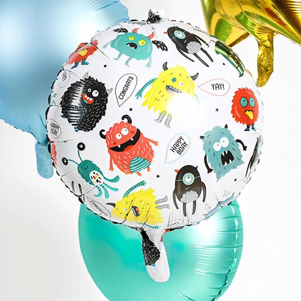 Folieballong Happy Birthday Monster