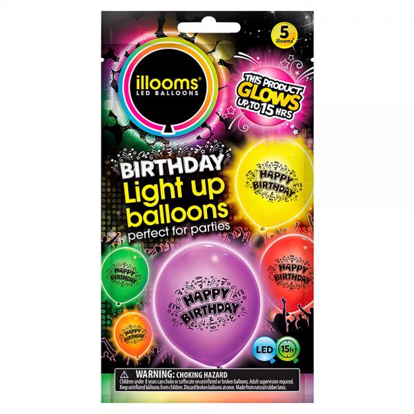 Illooms LED Ballonger Happy Birthday