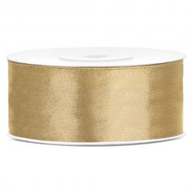 Satinband Ljus Guld 25 mm