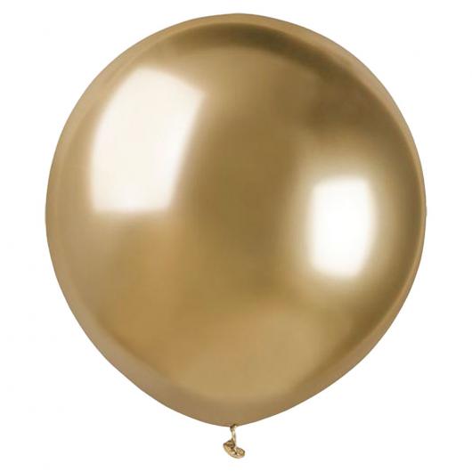 Stora Runda Guld Chrome Ballonger