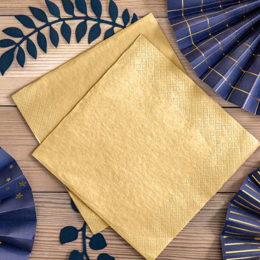 Servetter Metallic Guld