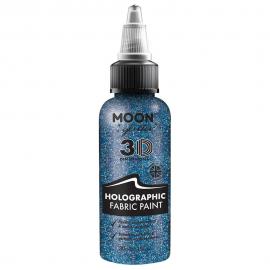 Moon Glitter Holografiskt Glitter Textilfärg Blå 30 ml