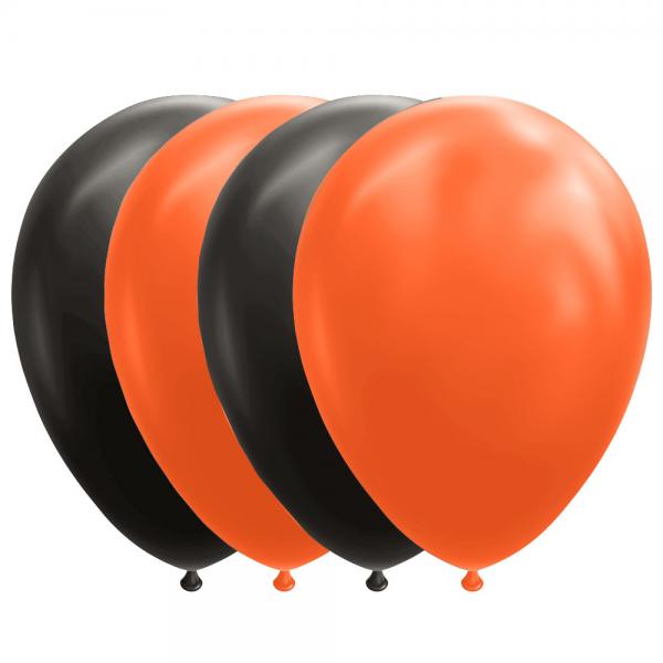 Svarta/Orangea Ballonger 10-pack