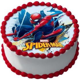 Spiderman Tårtbild Sockerpasta B