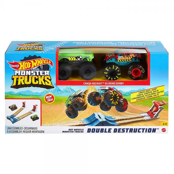 Hot Wheels Monster Trucks Double Destruction Set