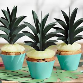 Hawaii Ananas Cupcake Topper Dekoration