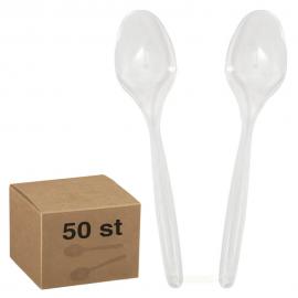 Plastskedar Transparenta 50-pack