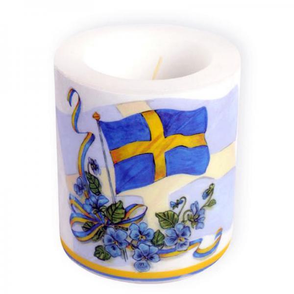 Lyktljus Den Svenska Flaggan