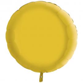Folieballong Rund Pastellgul XL