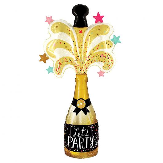 Lets Party Champagneflaska Stor Folieballong
