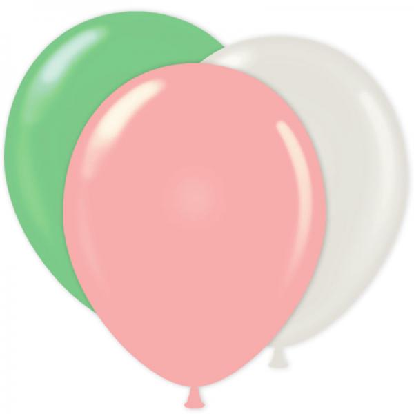 Ballonger Kombo Pastell Rosa/Grn/Vit