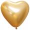 Hjärtballonger Chrome Guld