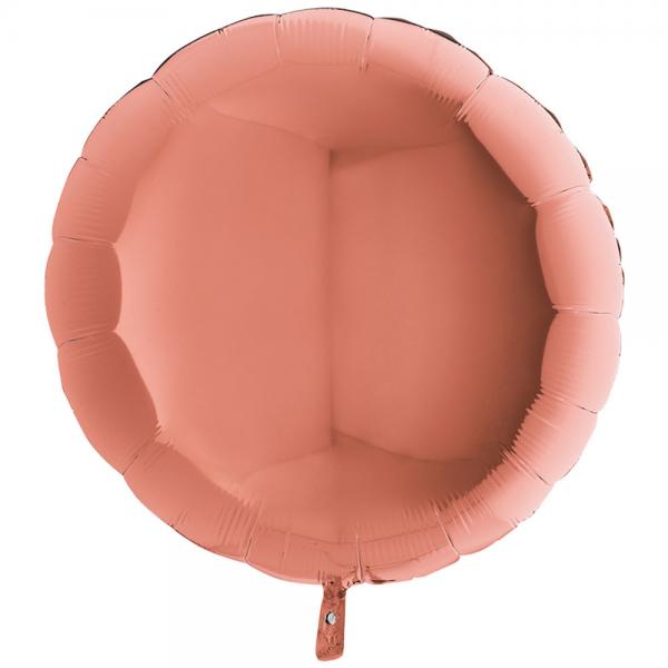 Folieballong Rund Rosguld XL