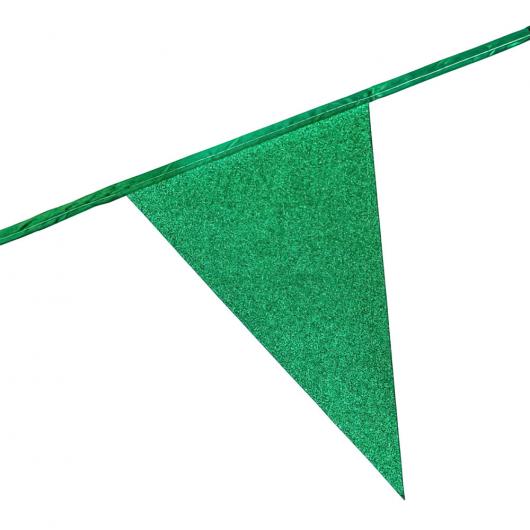 Flaggirlang Glitter Grön