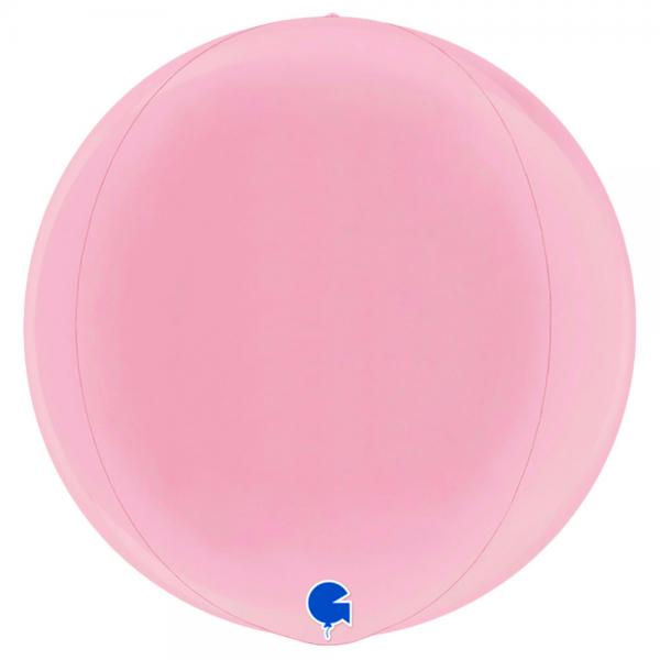 Globe Folieballong Pastell Rosa