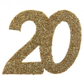 Glitterkonfetti 20 År Guld