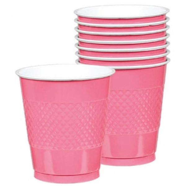 Plastmuggar Bright Pink 20-pack