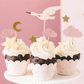 Cupcake Toppers Stork