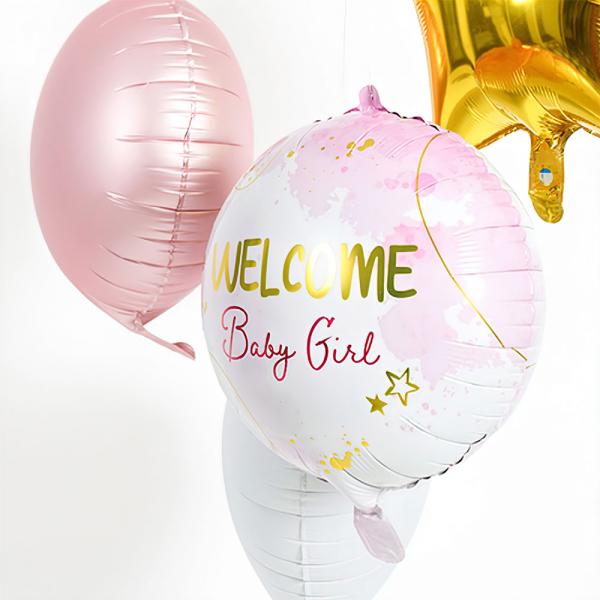 Folieballong Welcome Baby Girl