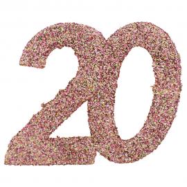 Glitterkonfetti 20 År Roseguld