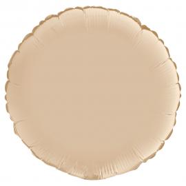 Rund Folieballong Satin Cream