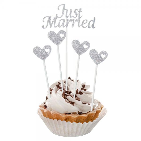 Just Married Trtdekorationer Silver