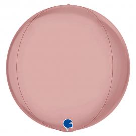 Stor Globe Folieballong Platinum Rosé