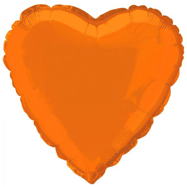 Folieballong Hjrta Orange