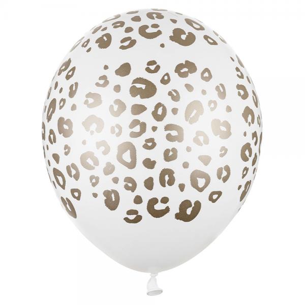 Leopard Latexballonger Guld