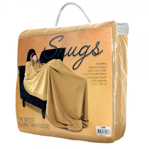 Snugs Fleecefilt med rmar Beige