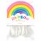 Rainbow Små Latexballonger Pastell Vita