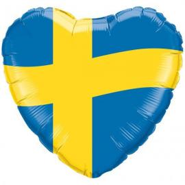 Folieballong Hjärta Sverige