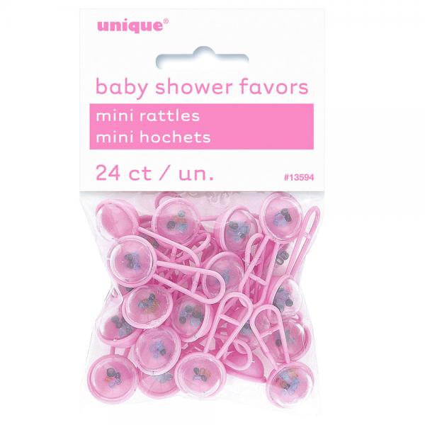 Skallror Baby Shower Dekoration Ljusrosa