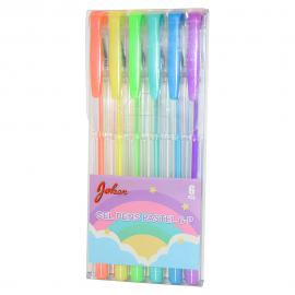 Gelpennor Pastell 6-pack