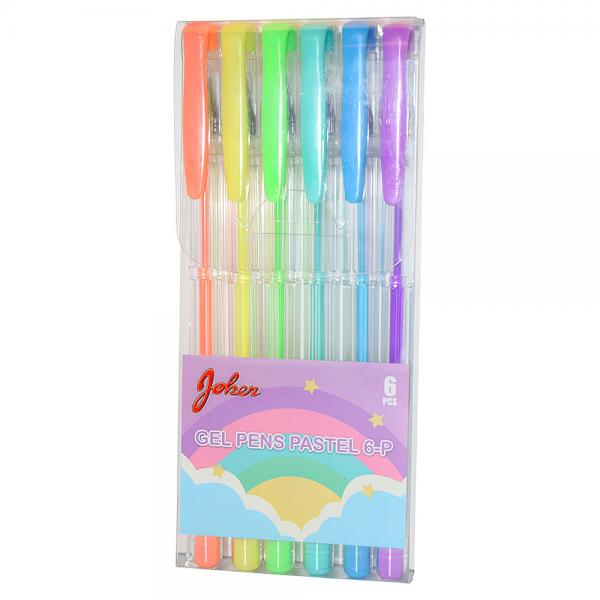 Gelpennor Pastell 6-pack