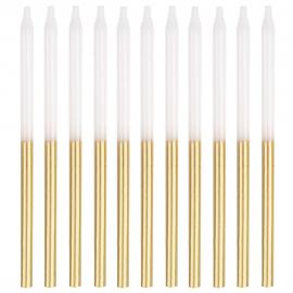 Tårtljus Guld/Vit 12-Pack