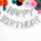 Happy Birthday Bokstavsballonger Silver