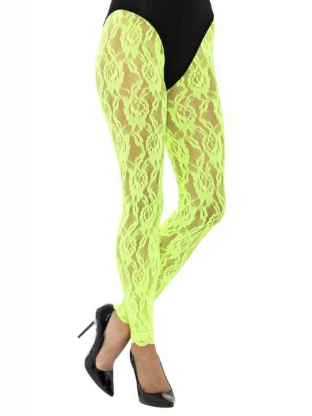 Spets Leggings Neon Grn