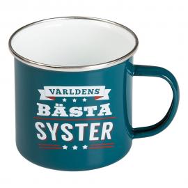 Världens Bästa Syster Retro Mugg