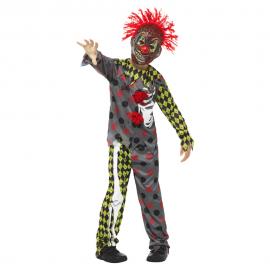 Clowndräkt med Mask Deluxe Barn Large