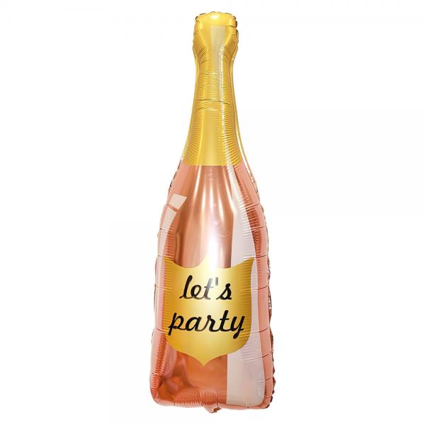 Let's Party Folieballong Champagneflaska